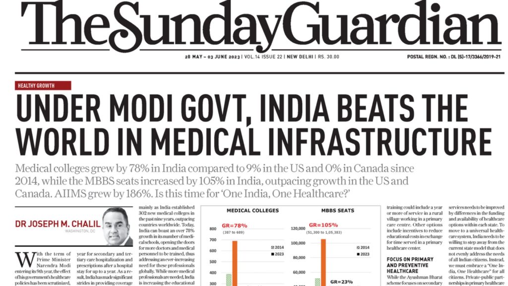UNDER MODI GOVT, India beats the world in medical infrastructure