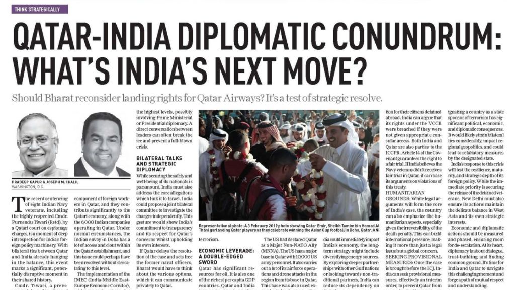 Qatar-India Diplomatic Conundrum: What’s India’s Next Move?