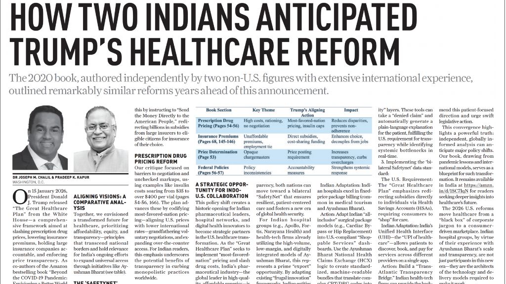 How Two Indians Anticipated Trump’s Healthcare Reform