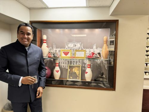 At White House bowling alley