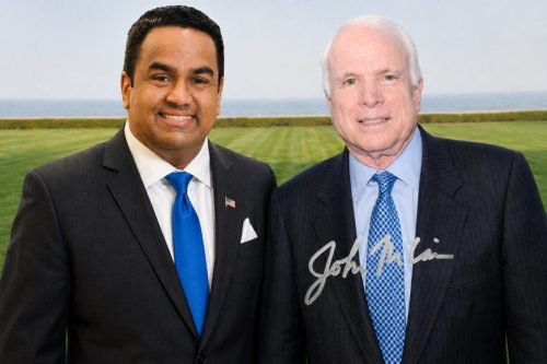 Dr Chalil with John McCain (The late U S Senator from Arizona and former presidential candidate)