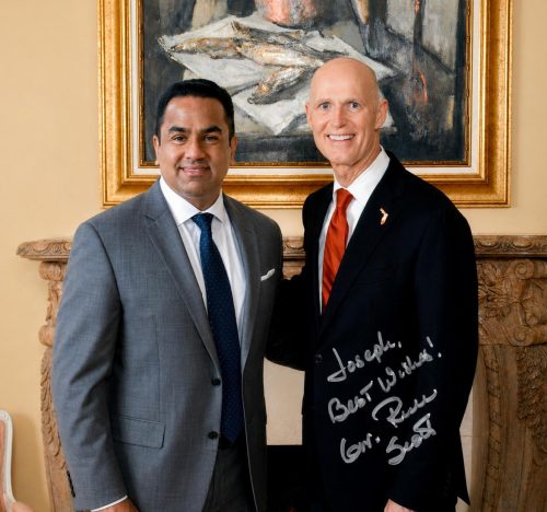 Dr Chalil with Rick Scott The U S Senator from Florida (and former Governor of Florida)