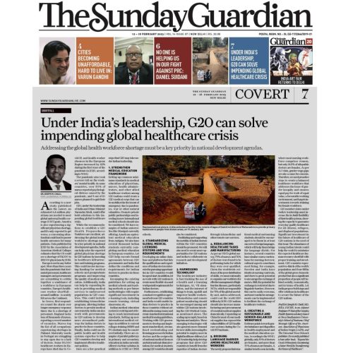 India can help solve the expected global physician shortage in G20 nations by investing in healthcare infrastructure and training programs