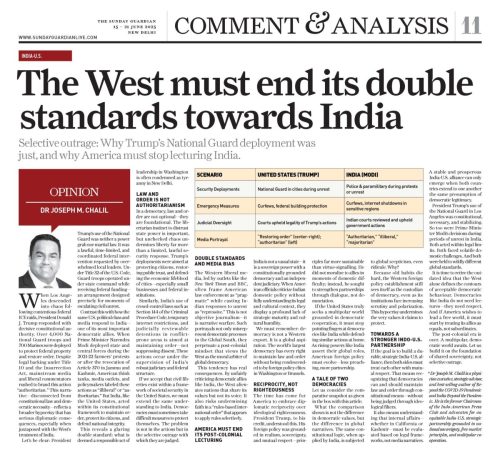 The West must end its double standards towards India